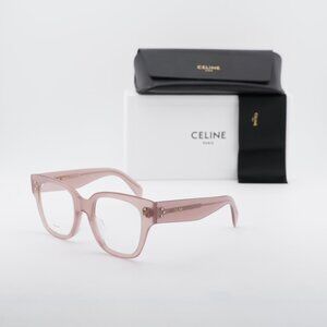 Celine CL50110U 045 Square Eyeglasses 52mm - Shiny Light Brown